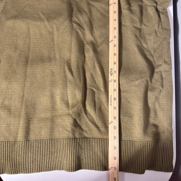 Womens XXL My Danielle Olive Green Cardigan Sweater Pearl embellishments pockets - Picture 6 of 8